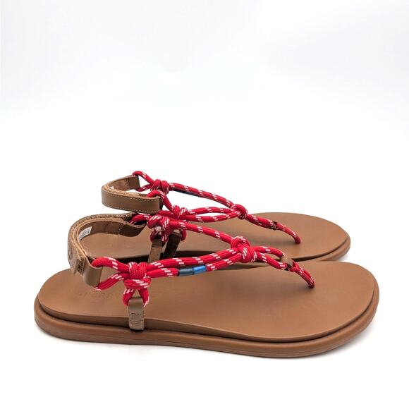Sperry Isla T-Bar Slingback Sandal Open Round Toe Women's Red Size US11 EU42.5 - Picture 3 of 12
